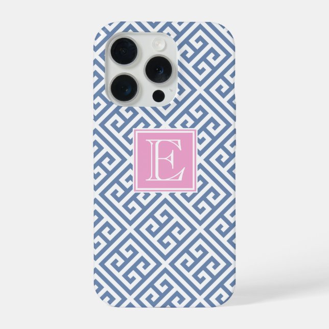 Chave Grega Branca E Azul De Pré-Disquete Monogram (Verso)