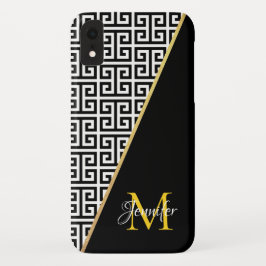 Chave Grega em Folha de Ouro Diagonal com Monogram