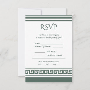 Chave grega RSVP Card