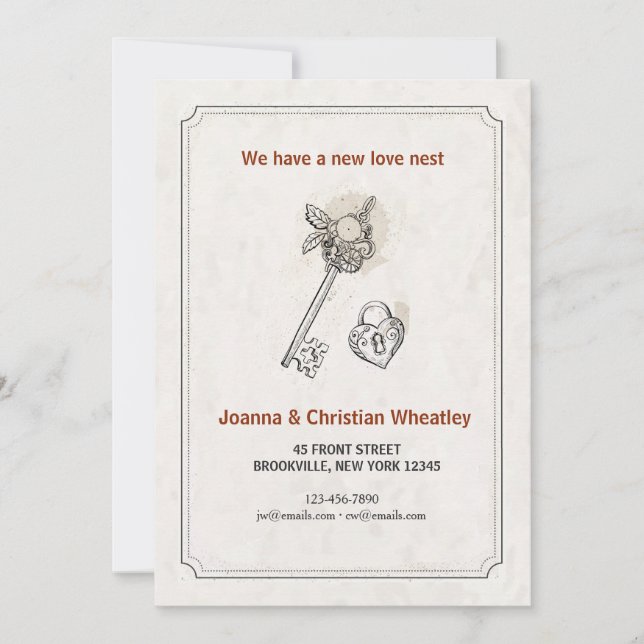 Chave Para o Meu Coração Anúncio de Nova Casa (Frente)