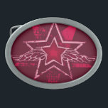 Chave vermelha escura do cinto de estrelas<br><div class="desc">Esta fivela de anjo alada é projetada exclusivamente por Sarah Trett.</div>