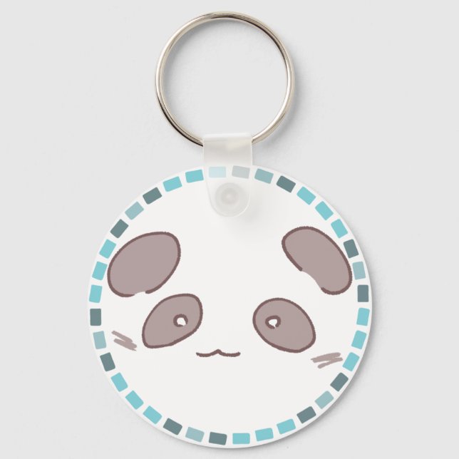 CHAVEIRO カラフルタイル模様＆パンダ (Frente)