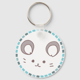 CHAVEIRO カラフルタイル模様＆丸耳ねずみ