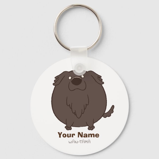 CHAVEIRO フラットコーテッドレトリバー「フラたま」＜名入れ＞ (Frente)