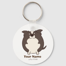 CHAVEIRO ボーダーコリー"ボダたま (ブラック)" <名前・電話番号>