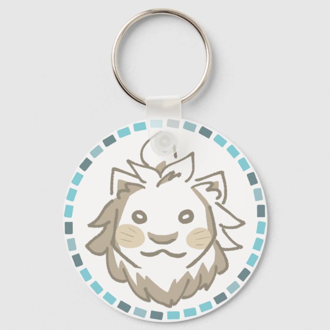 CHAVEIRO 暖かいライオン＆爽やか青タイル (Frente)