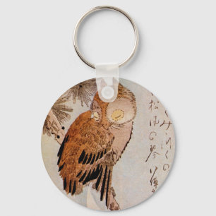 Chaveiro 月夜のみみずく, coruja do luar do 広重, H