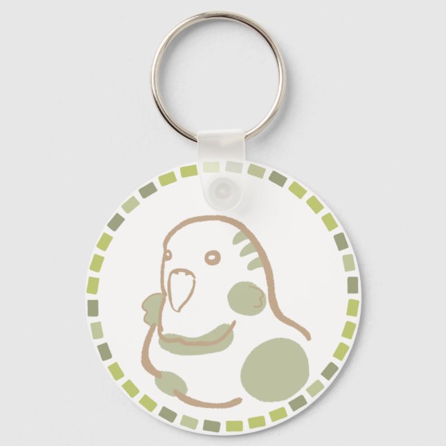 CHAVEIRO 森のインコ＆ポップな緑タイル (Frente)