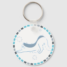 CHAVEIRO 空色タイルにのび猫、やさしい朝のひととき  