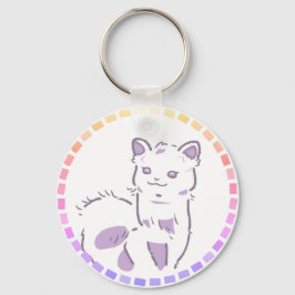 CHAVEIRO 紫とピンクグラデーション＆笑顔のアルパカデザイン