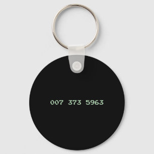Chaveiro 007 373 5963 Video Game Code 1987 anos 80 Retro Ga