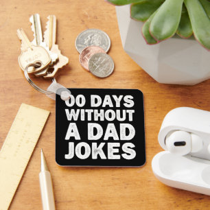 Chaveiro 00 Dias Sem Piadas de Pai Sarcástico Pai Engraçado