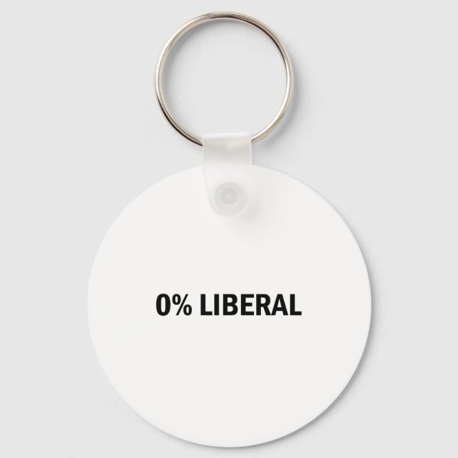 Chaveiro 0% Liberal 0 Percent Liberal Funny Conservative Li (Frente)