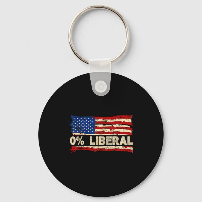 Chaveiro 0% Liberal Zero Percent Liberal Republican Flag  (Frente)