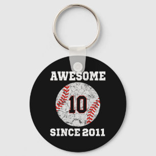 Chaveiro 10º Aniversário do Lover Baseball Presente 10 Anos