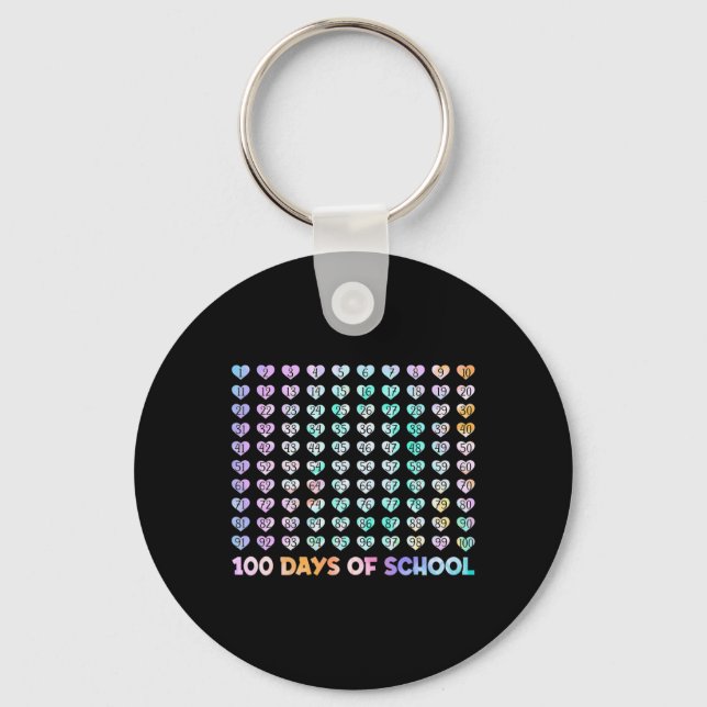 Chaveiro 100º Dia da Escola Leopardo Rainbow 100 Dias Intel (Frente)