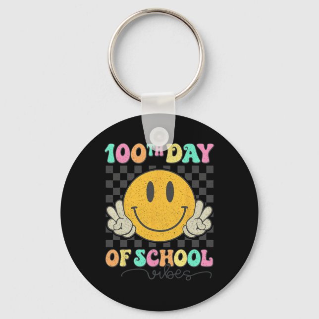 Chaveiro 100º Dia da Escola Víbias Sorriso Bonito 100 Dias (Frente)