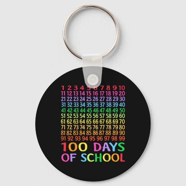 Chaveiro 100º Dia de Professores Crianças 100 Dias de Matem (Frente)