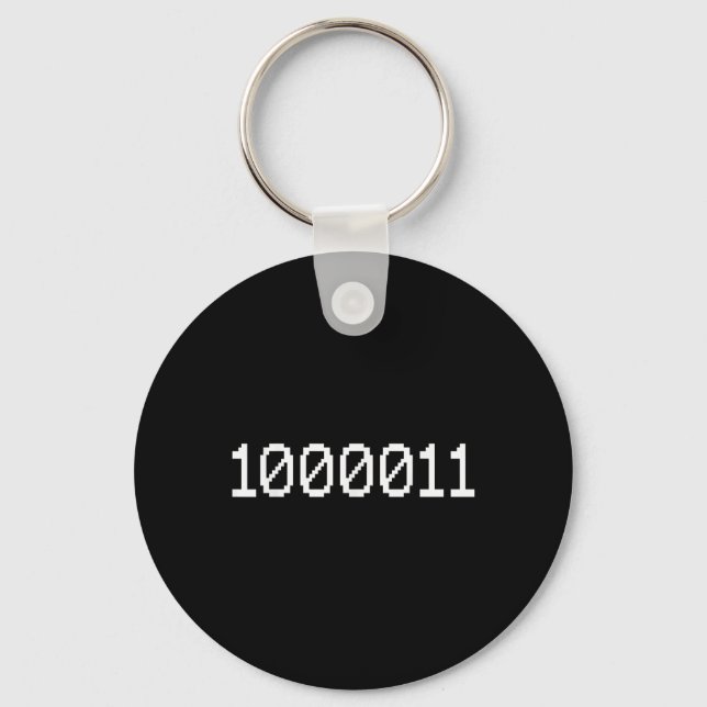 Chaveiro 1000011 Código Binário Para 67 Meme Divertido de T (Frente)