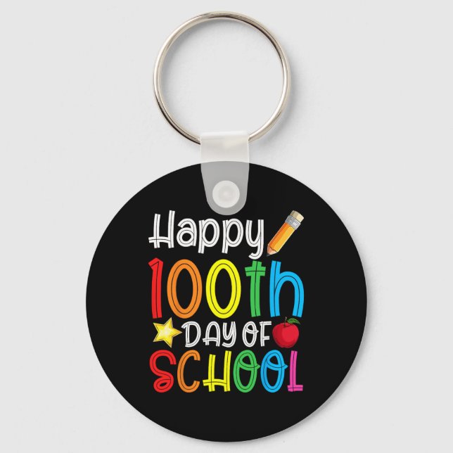 Chaveiro 100.º Dia Da Escola 100 Dias De Professora Stu (Frente)