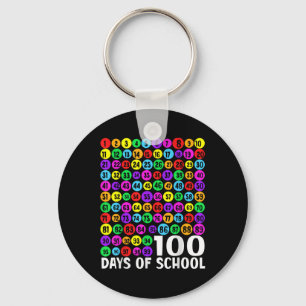 Chaveiro 100.º Dia de Crianças Escolares 100 Dias Aprendend