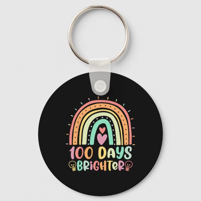 Chaveiro 100 dias Brighter Rainbow Happy 100º dia da escola (Frente)