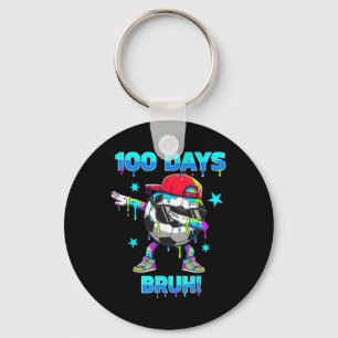 Chaveiro 100 Dias Bruh Jovens Meninos Futebol Dabbing 100º