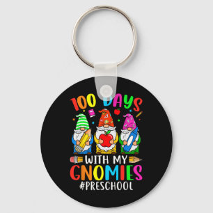 Chaveiro 100 Dias Com A Minha Pré-Escola Gnomias 100 Dias D