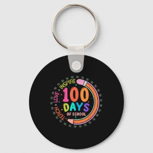 Chaveiro 100 Dias De Amar Ensinado Escolar Inspiram 100 Dia