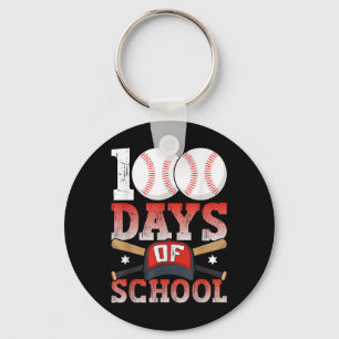 Chaveiro 100 Dias De Basebol Escolar 100.º Dia Para Estudan