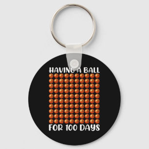 Chaveiro 100 Dias De Basquete Escolar 100.º Dia 100 Dias