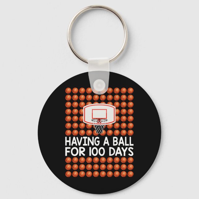 Chaveiro 100 Dias De Bysketbyll Escolar Para Meninas (Frente)