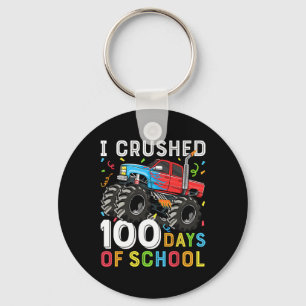 Chaveiro 100 Dias De Caminhão De Monstro Escolar 100.º Dia