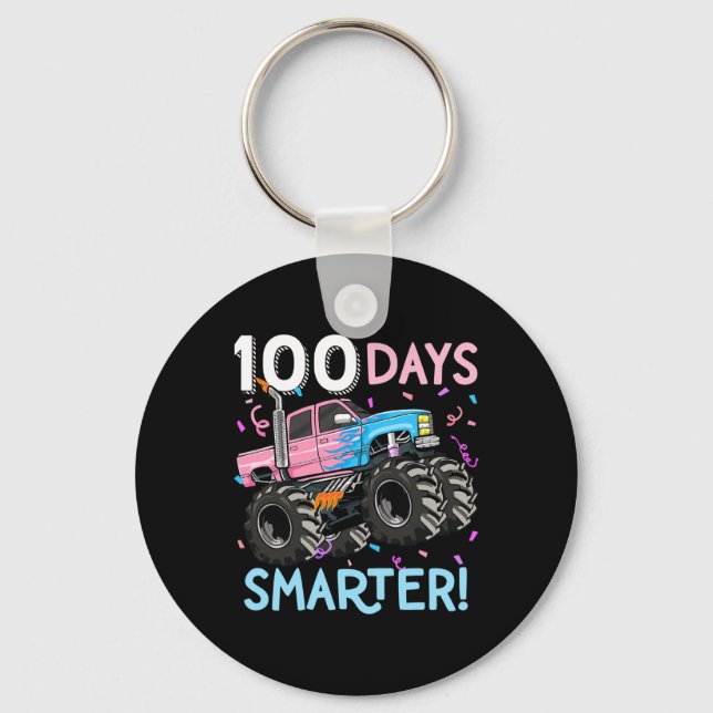Chaveiro 100 Dias De Caminhão Monstro Mais Inteligente 100º (Frente)