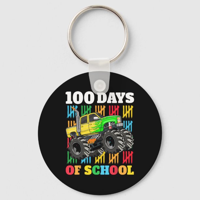 Chaveiro 100 dias de caminhonete de monstro escolar 100º di (Frente)