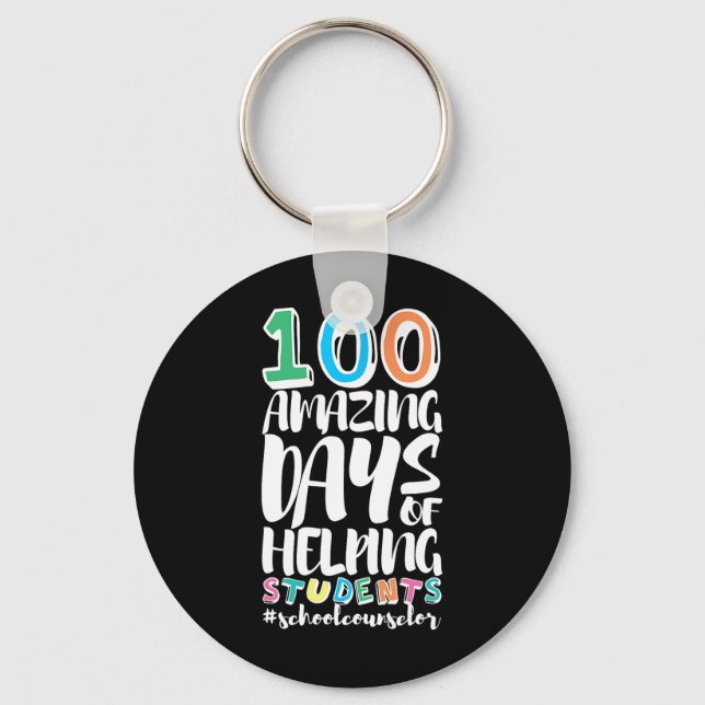 Chaveiro 100 Dias De Conselheiro Escolar Para Estudantes (Frente)