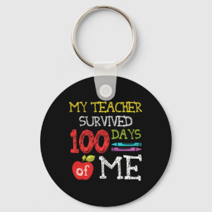 Chaveiro 100 Dias De Crianças Escolares 100º Dia Da Escola