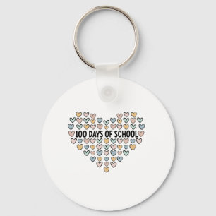 Chaveiro 💖 100 dias de Design de Coração Escolar