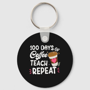 Chaveiro 100 Dias De Ensino De Café Repetem 100 Dias De Esc