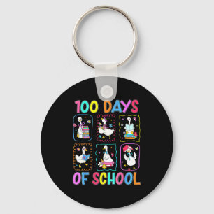 Chaveiro 100 Dias De Escola 100º Dia Ganso Engraçado Menino