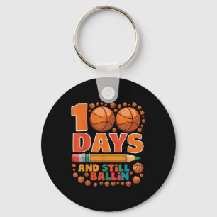 Chaveiro 100 Dias De Escola 100.º Dia De Basquete Escolar