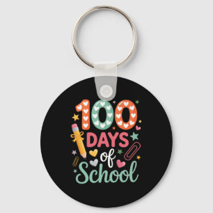 Chaveiro 100 Dias De Escola Círculo Xadrez Retrô Divertido