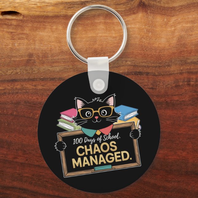 Chaveiro 100 dias de escola como sobreviveu esse professor  (Frente)