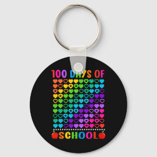 Chaveiro 100 Dias De Escola Corações Coloridos Professor Al
