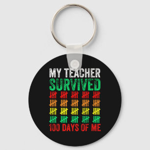 Chaveiro 100 Dias De Escola Minha Professora Sobreviveu A 1