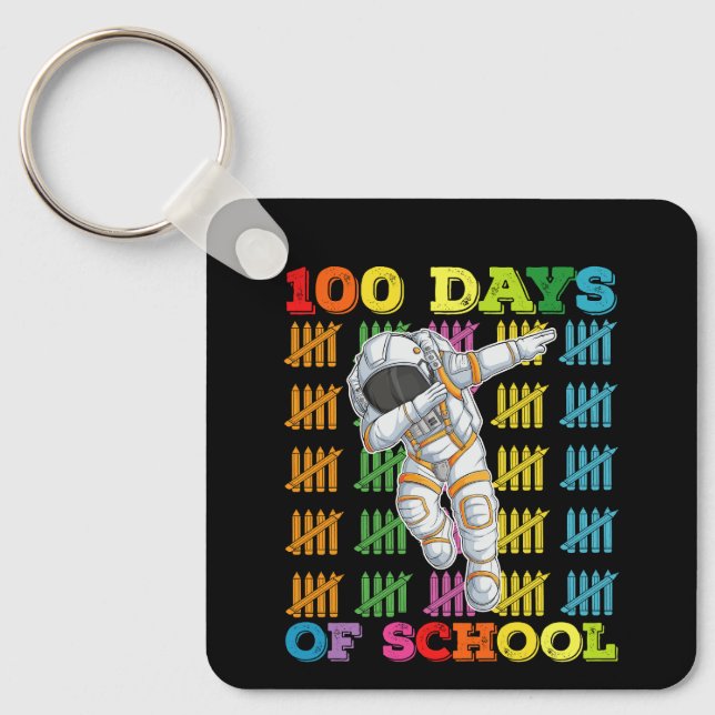 Chaveiro 100 Dias De Escola Professor Astronauta (Frente)