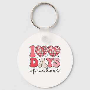 Chaveiro 100 Dias De Escola Retro Disco Corações 100º Dia D