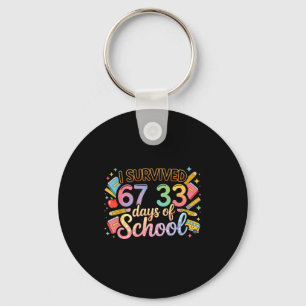 Chaveiro 100 dias de escola sobrevivi 67 dias de escola