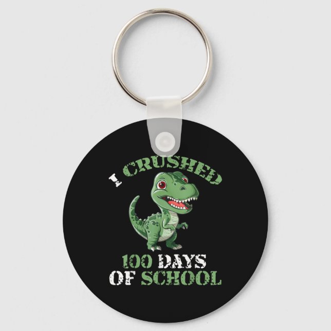 Chaveiro 100 Dias De Escola Tyrannosaurus 100.º Dia De (Frente)
