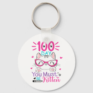 Chaveiro 100 Dias De Escola Você Deve Ser Gatinho Gato 100